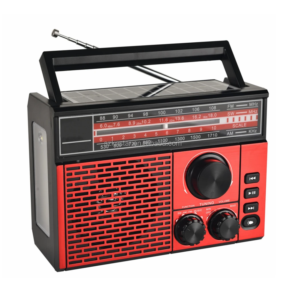 2021 Дешевые fm am sw 3 диапазонное радио DC Солнечный радио супер двойной способ свет радио FP-260BT-S
