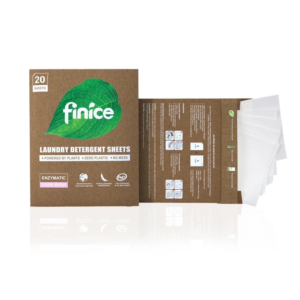 FNC769 Finice Eco Friendly Soap Washing Fragrance Laundry Detergent Sheet