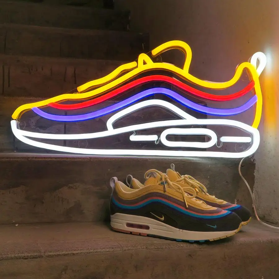 Decorative Custom Light Glass Tube flex led neon lamp Pvc Silicone Glass Neon Sign Neon Sneaker Sign