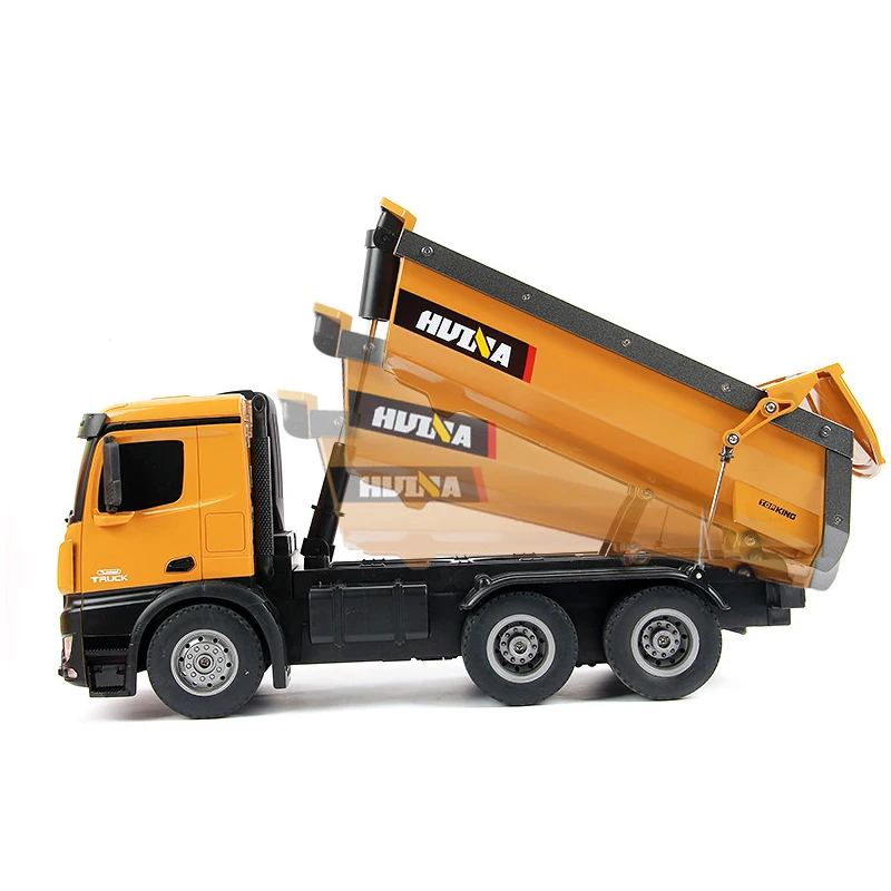 HUINA 1/14 RC Dumper Truck 2.4GHz RTR 1573 Remote Control Car Battery Light Outdoor Toys Boys Gift
