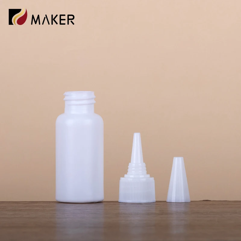Wholesale black needle tip plastic AB PE glue UV drop glue light resistant nail polish glue cosmetic packaging squeeze bottle