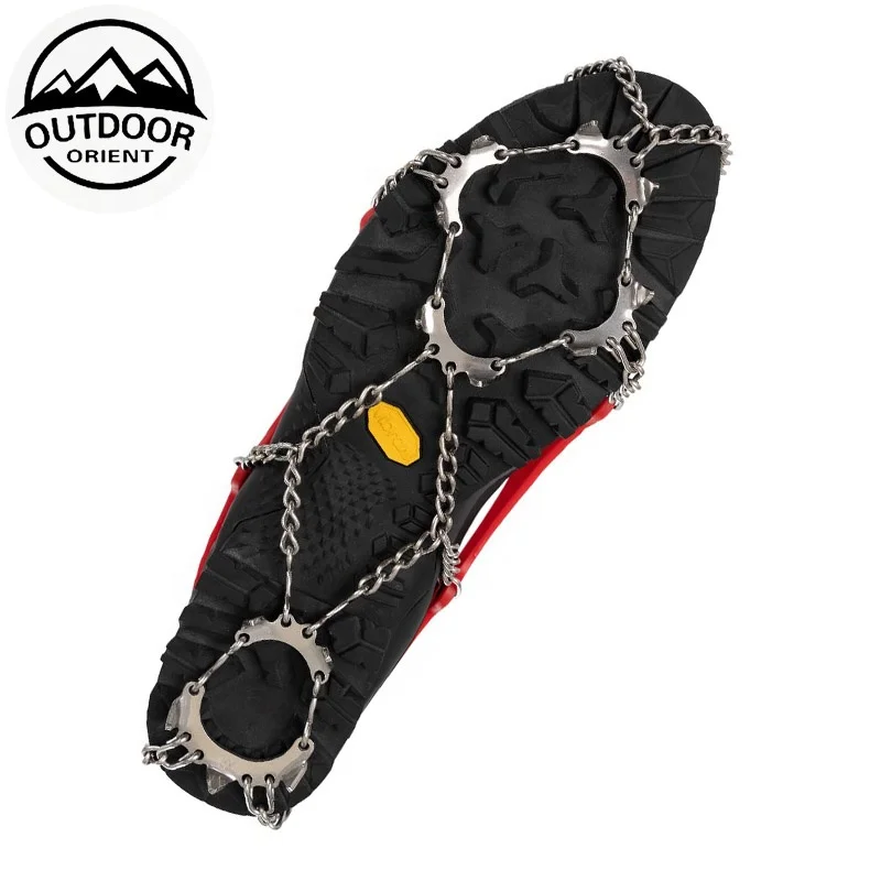 hot selling 12 Teeth Anti Slip Snow hiking crampons Climbing Ice Grips Ice Crampons Spikes Boots Shoes Safe