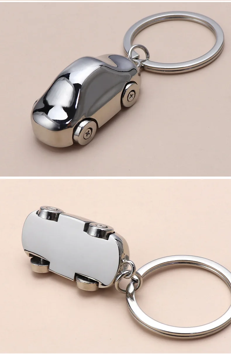 Custom Made Metal Racing Car Keychains Wholesale 3D Car Mold Keychain Key Ring As Promotional Gifts for Man