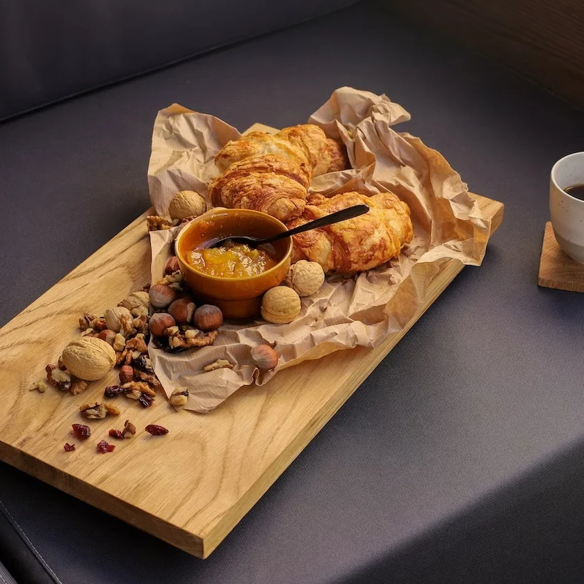 Rustic Cutting Board Coffee Table Tray Wood Serving Decor Tray For Meat Cheese Bread Vegetables Fruits