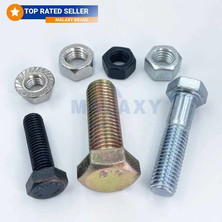 MALAXY Stainless Steel A2 Fully Threaded Hexagon Screw Din933 Bolt With Hexagon Head Din933 Bolt