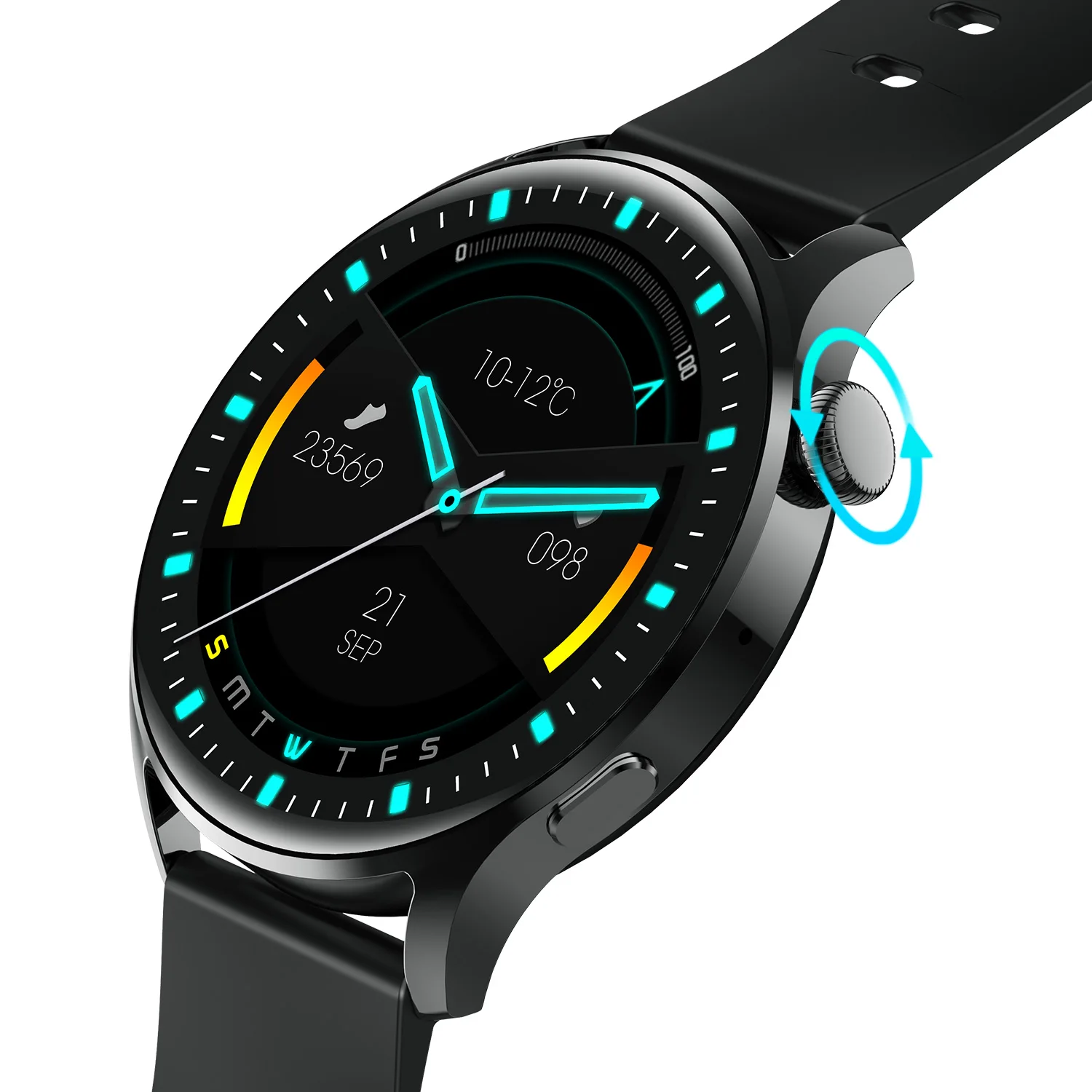 2021 New Product watch 3 Smartwatch BT Call rotatable button Relojs Inteligent Heart Rate Wear 3pro Smart Watch S88 Round Watch