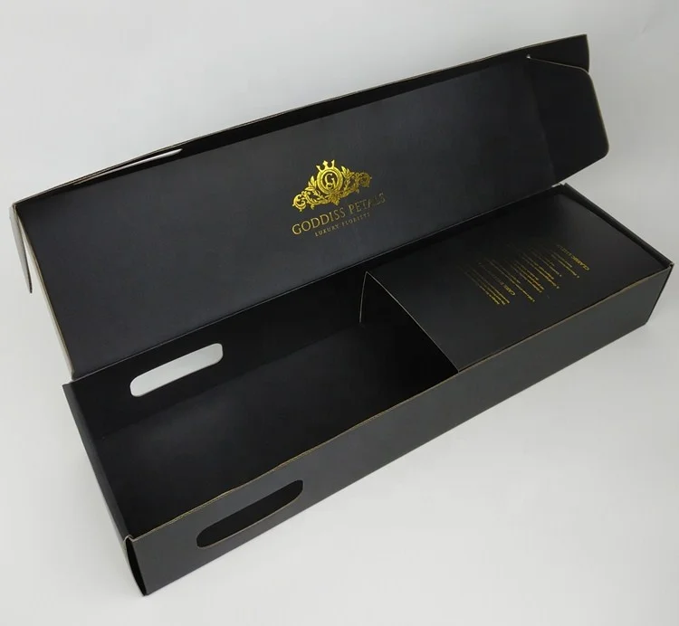 Long stem preserved flower roses box/corrugated paper box