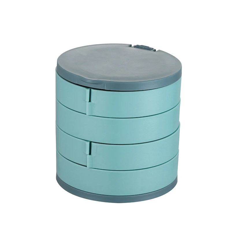 360 Rotating Earrings Makeup Organizer Cosmetic Organizer Jewelry Storage Box Multi-layer Box