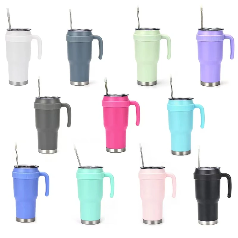 Eco Friendly Products 40oz Stainless Steel Insulated Tumbler Double Wall Vacuum Metal Coffee Beer Mug With Handle