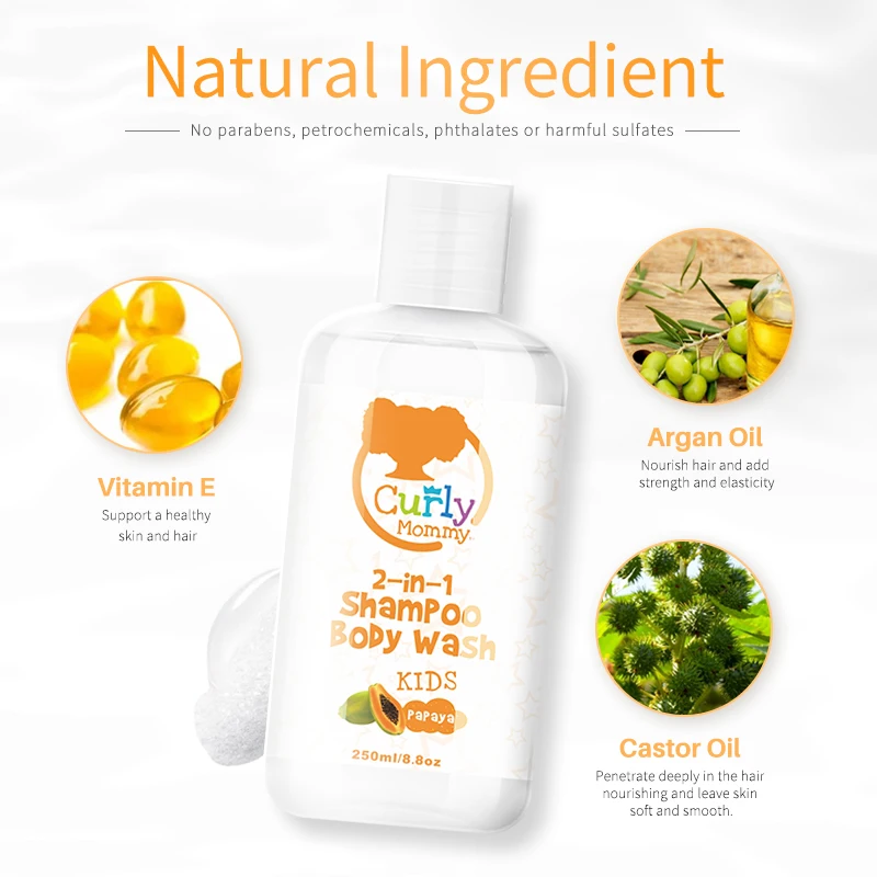  CURLYMOMMY натуральный заказной уход за кожей papaya детский гель для
