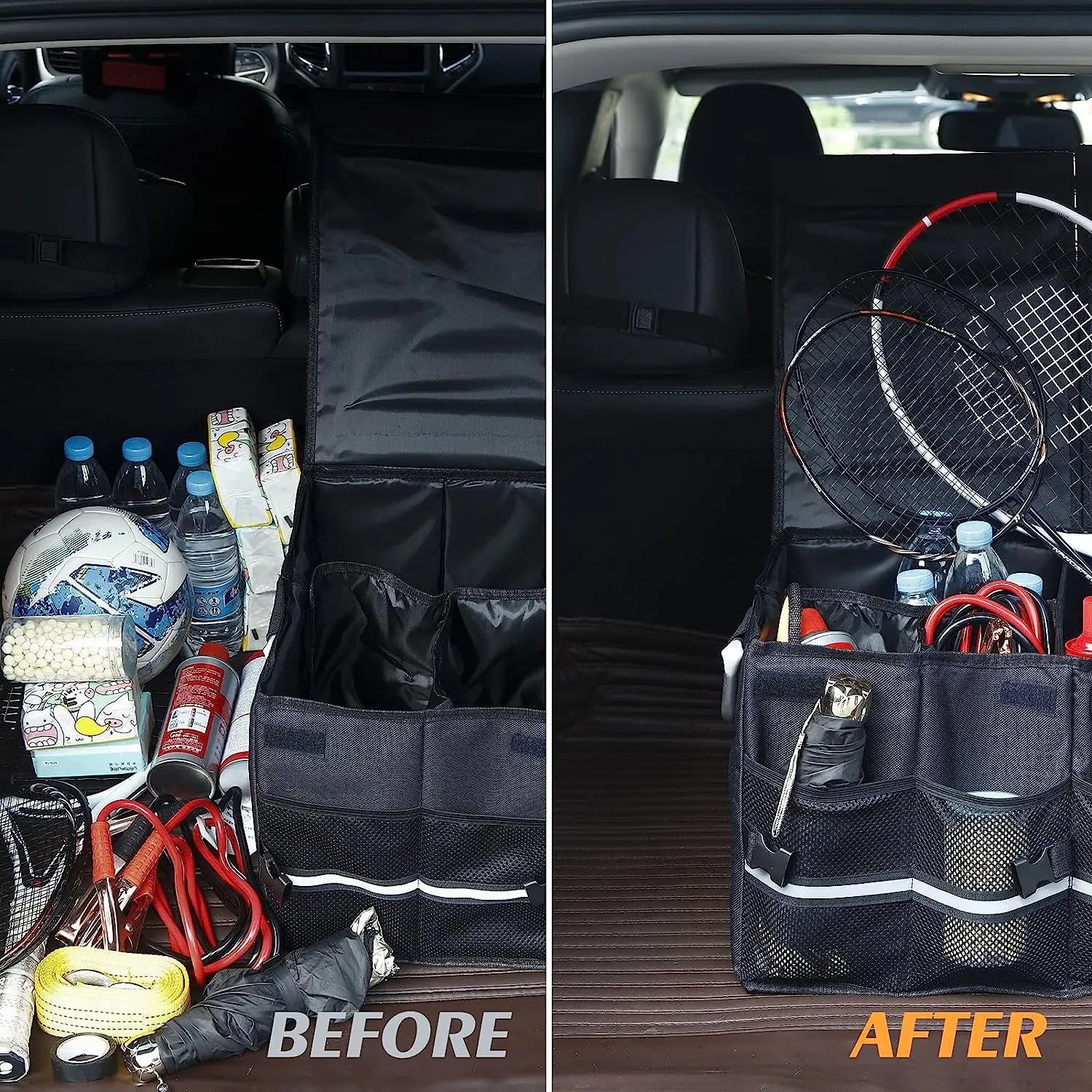 rose red Versatile and durable  Foldable Car Storage Box Convenient Backup Supplies Storage Organizer