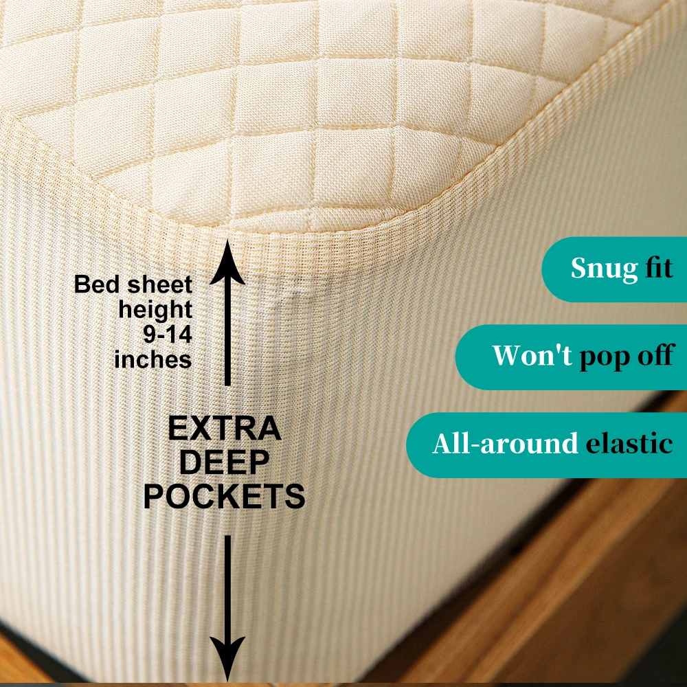 3D air Tencel jacquard fabric bedspread factory Anti-dust Mite Bed Bug Proof Waterproof  Mattress Protector  with Elastic Skirts