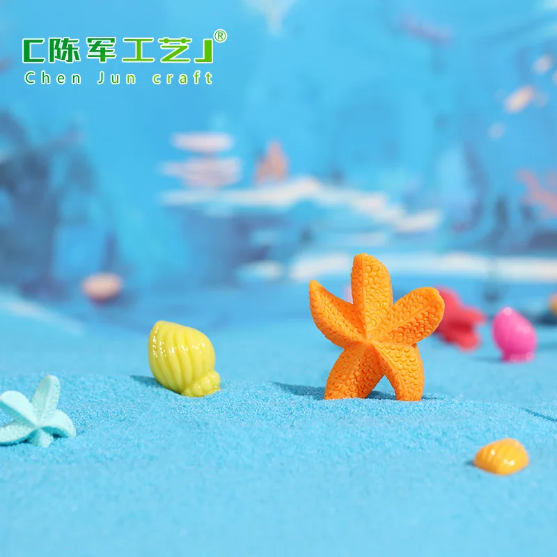 Mini color starfish landscape decoration resin crafts accessories Mediterranean pentagonal