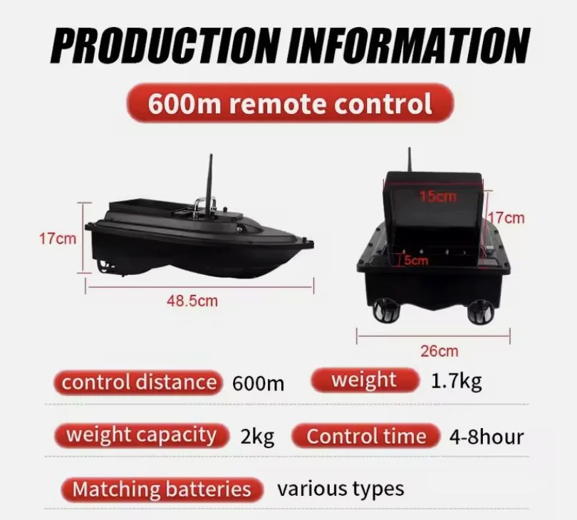 Fishing 600M Distance Remote Control Gps Bait Boat 16 smart GPS Positioning Points Carp Fishing Boat