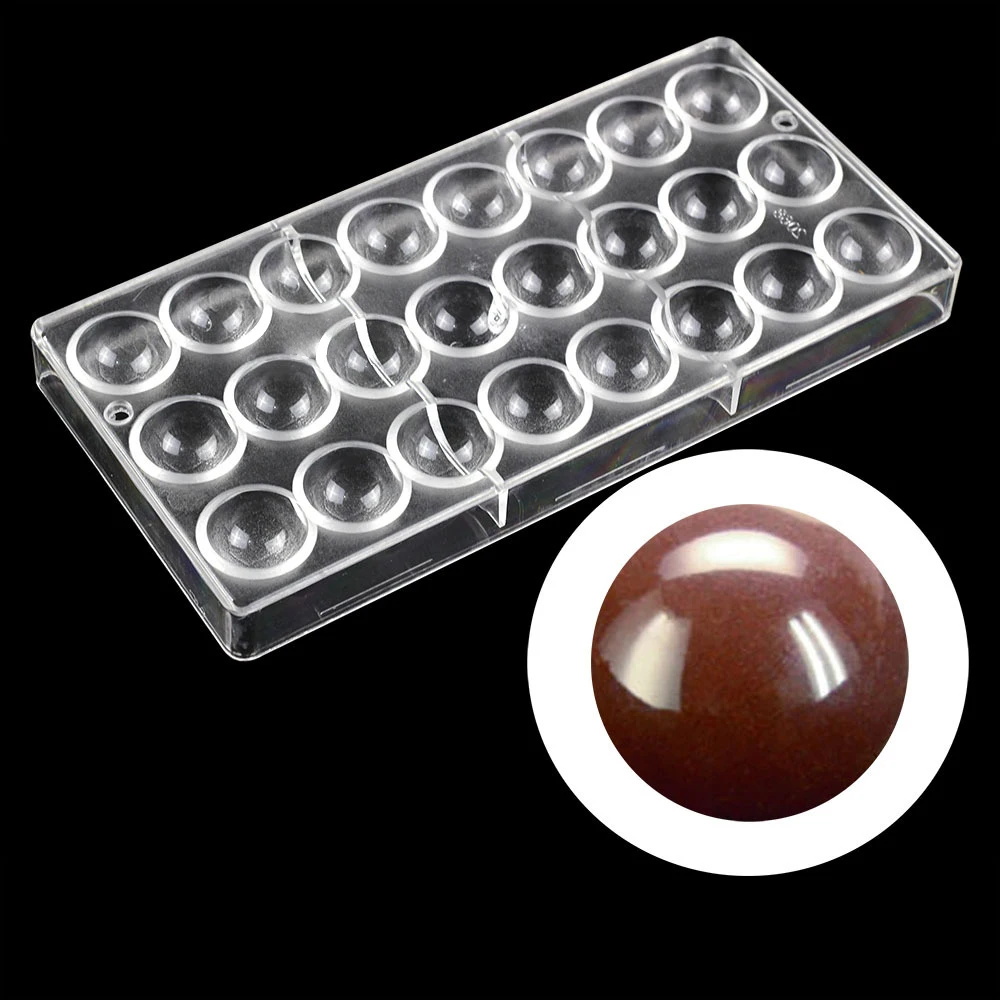 Latest Flat 24 Cavity Oem Pe Customized Design DIY 3D Plastic Cake Mould Round Unique Chocolate Mold