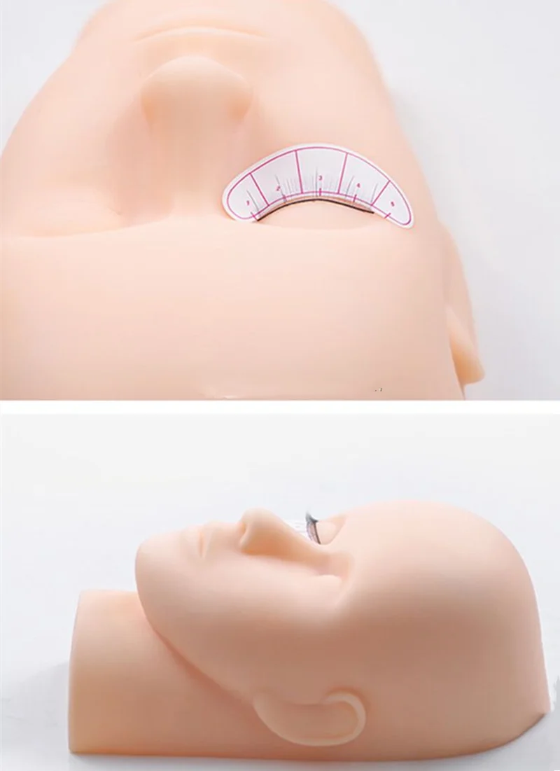 Training Flat Head Model Practice Mannequin Face Painting Cosmetology grafting lashes tools
