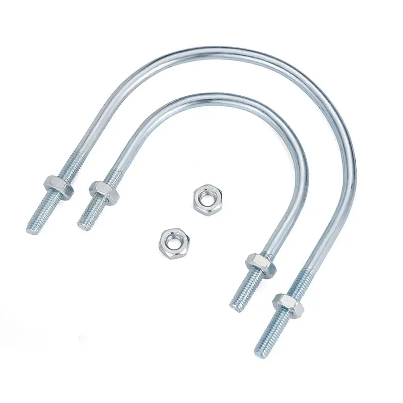 Hot sales tuercas y pernos  High strength carbon steel U-bolt Pipe clamp bolt  Galvanized U-shaped bolt customizable