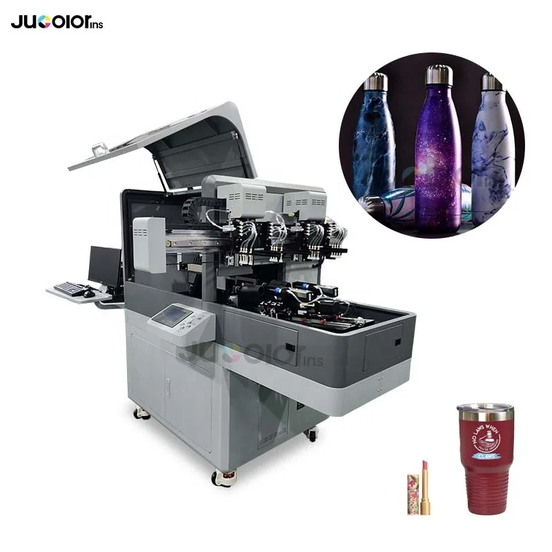 Jucolor Fast Speed Wine Bottle UV Printer with Auto Feeding System Double Robot Hand