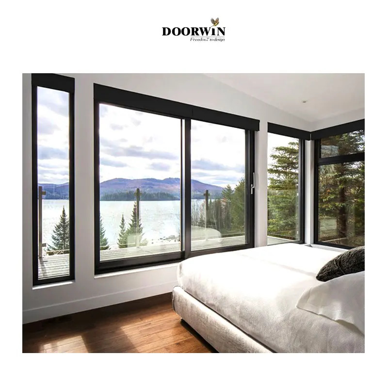 High quality commercial use glass windows hot sale tempered aluminium glass sliding windows
