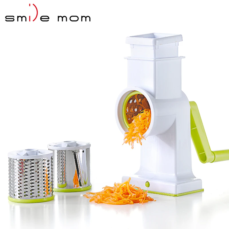 Manual Cheese Grater Vegetable Slicer With Handle Speed Round Mandoline Potato Shredder Nut Grinder Suitable for Carrot Garlic