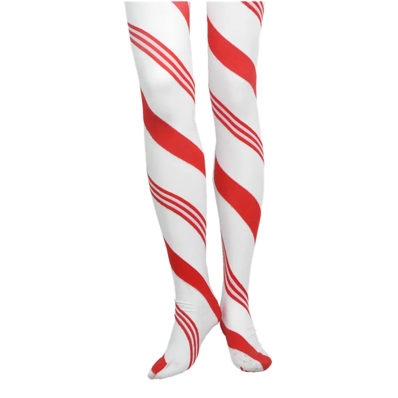 Socksmate Christmas stockings 2021 wholesale green stockings lady sexy pantyhose red striped body silk thermal tights