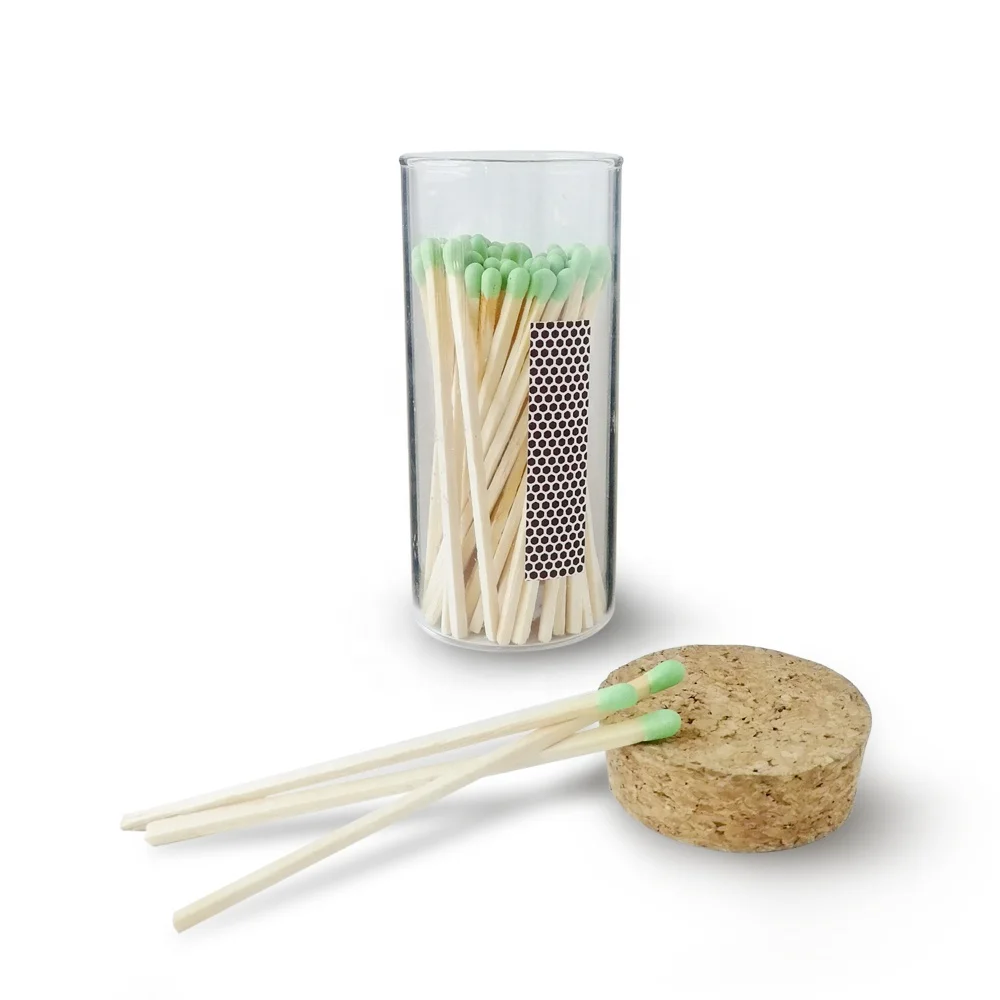 jar matches black matchbox hot foil gold print logo on glass jar candle 4 inch long safety matches