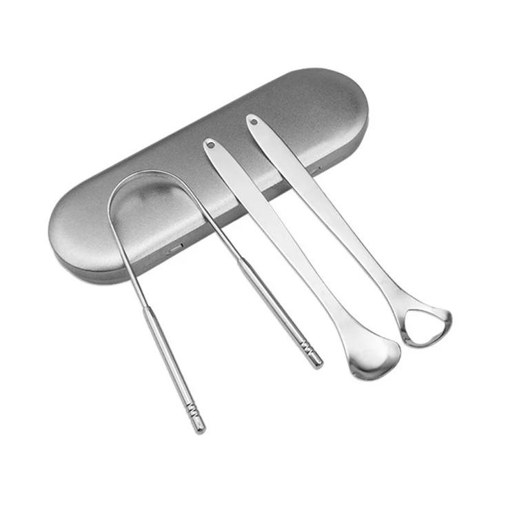 
Daily Life Professional Tool Stainless Steel Tongue Cleaners Copper Metal Tongue Scraper Set 