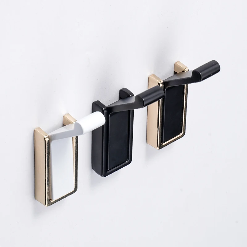 Hot Selling Foldable Matt Black Hardware Easy to install strong bearing gravity Large Wall Coat Hook