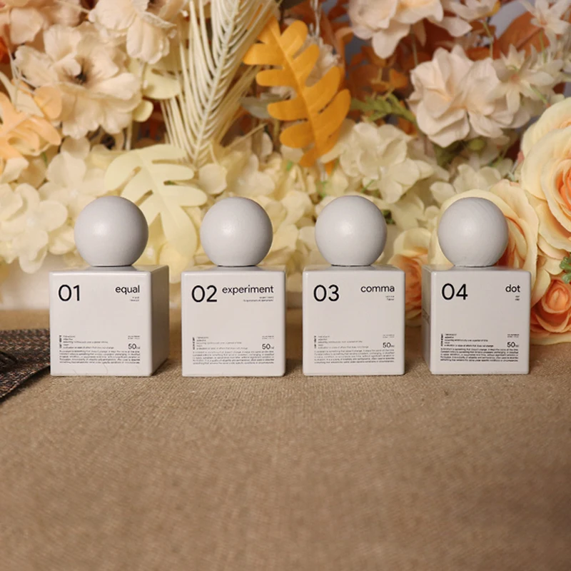 Luxury 30ml 50ml 100ml Clear Frosted Square Botol Parfum Magnetic Cap Empty Spray Glass Perfume Bottle With Crimp Seal Sprayer