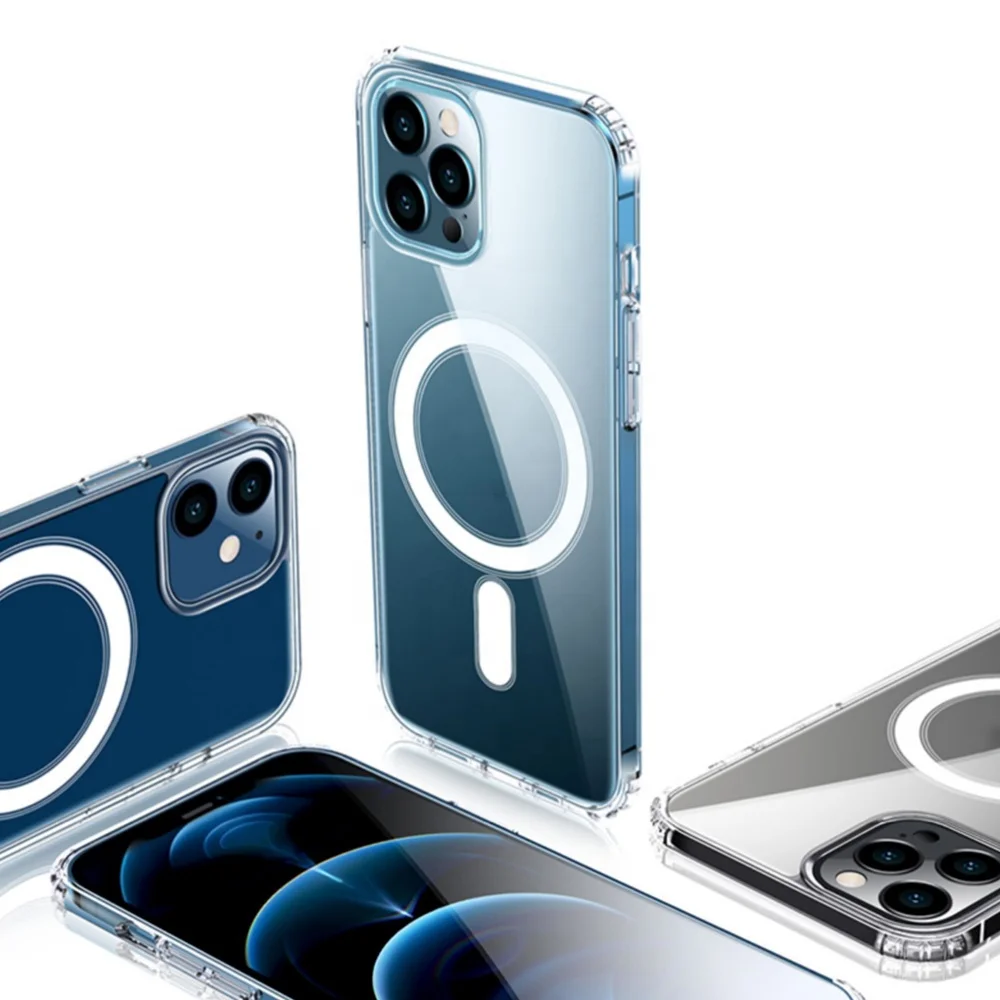  Прозрачный чехол для iPhone 12 силиконовый Магнитный противоударные мягкие прозрачные магнитные чехлы телефонов магнитный