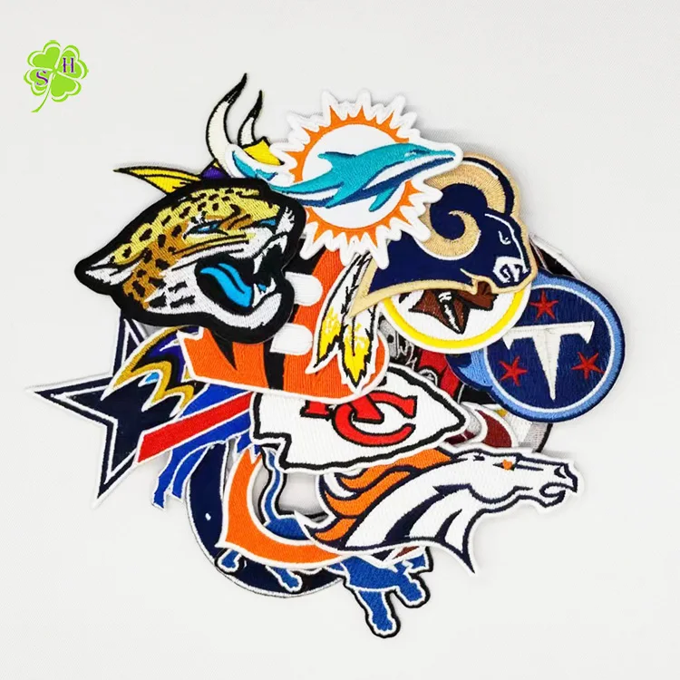 Custom Iron On Football patches sports  Logo patch  Embroidery Patches For Jerseys and hats