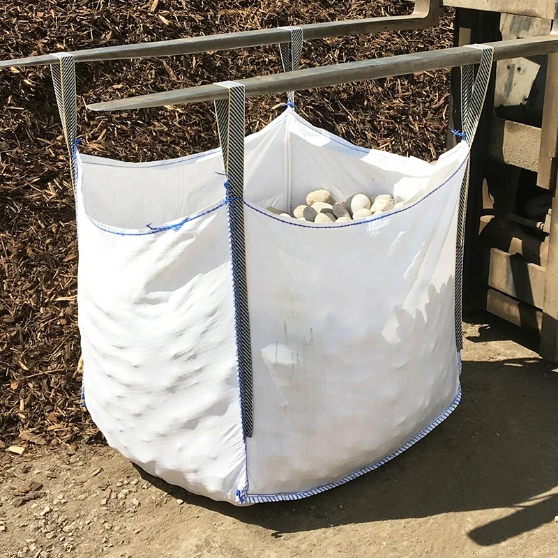 
PP plastic 1000kg FIBC jumbo bags 1 ton bigbag for feed seed wood chips pellet fertilizer 