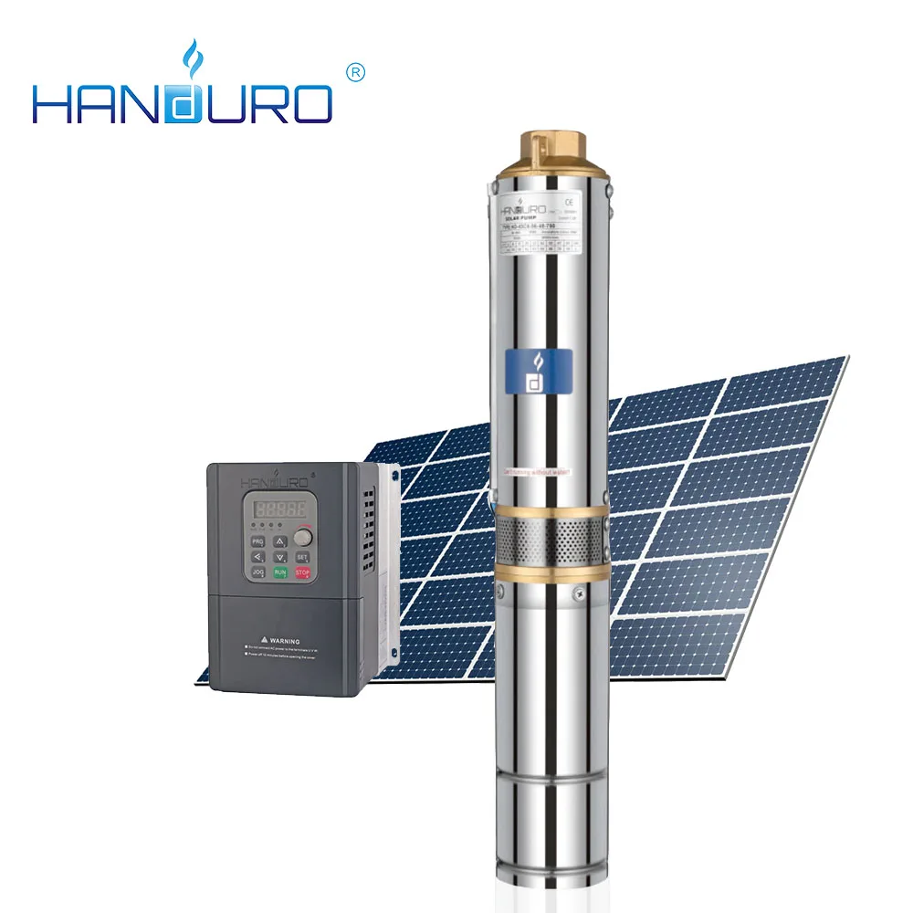 solar powered 1HP 2HP submersible deep well water pumps