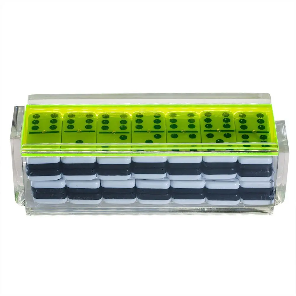 YAGELI online shopping wholesale custom domino acrylic box colorful acrylic domino game set
