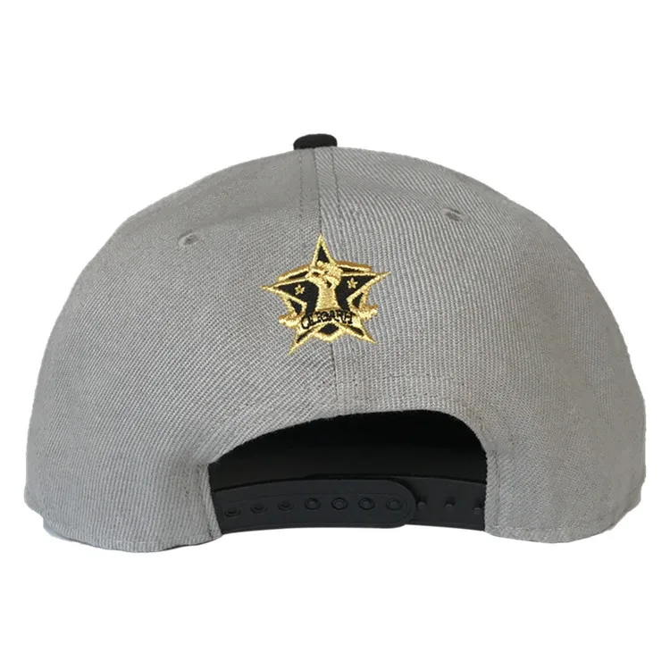 Baseball Cap Wool Embroidery 3D Logo Unisex Plain Flat Bill Adjustable Baseball Cap Snapback Cap Black Brown Grey Wool Visor