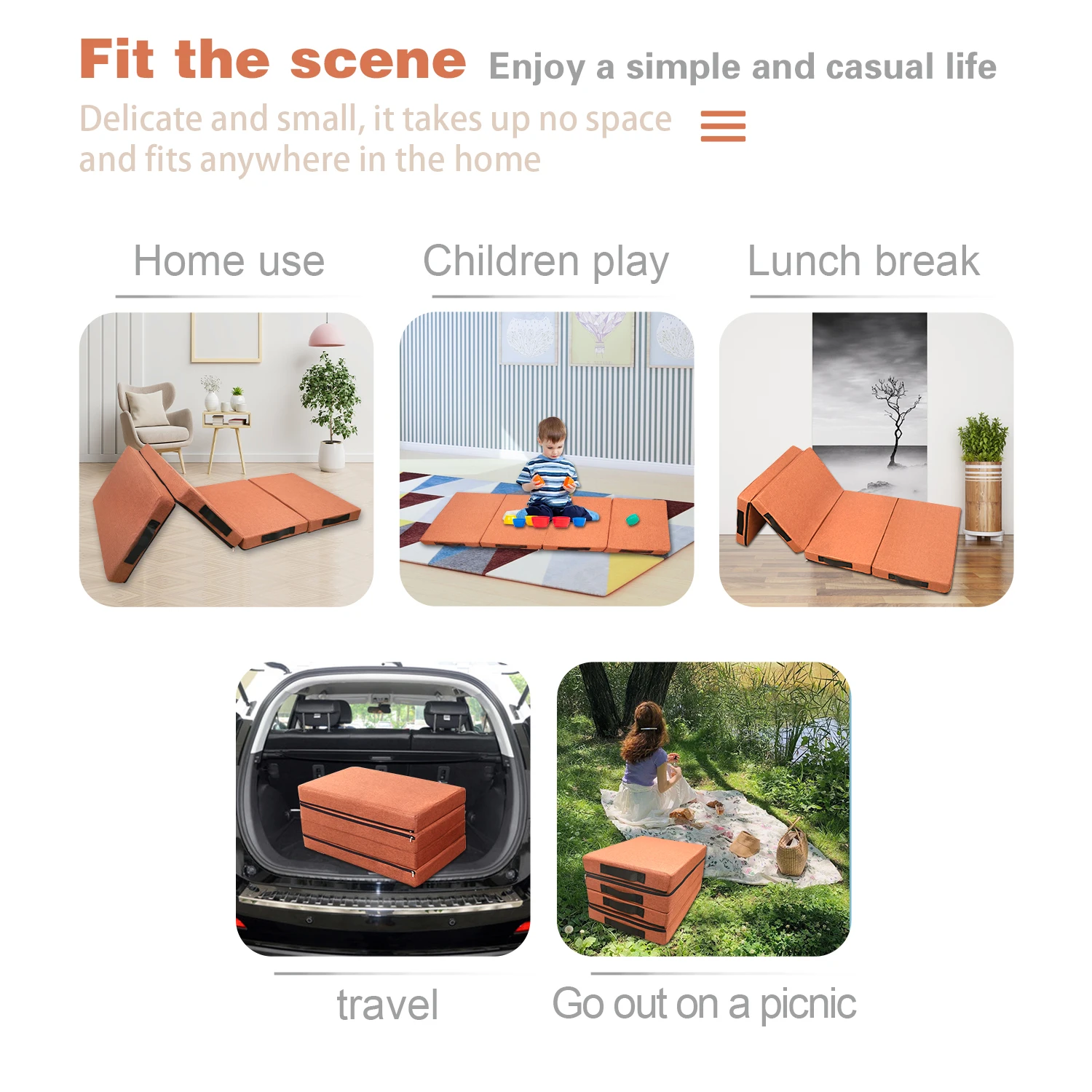 Saien hot sales customized bed folding Mattress Foam Children Sleep Mat Topper sponge foldable orthopedic mattress bed for home