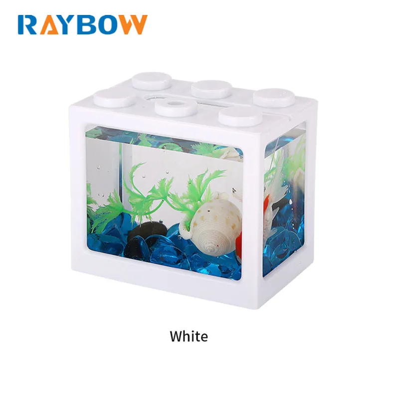 Factory wholesale fish tanks living pet fish tank ornaments stand stacked transparency tank with lego bricks