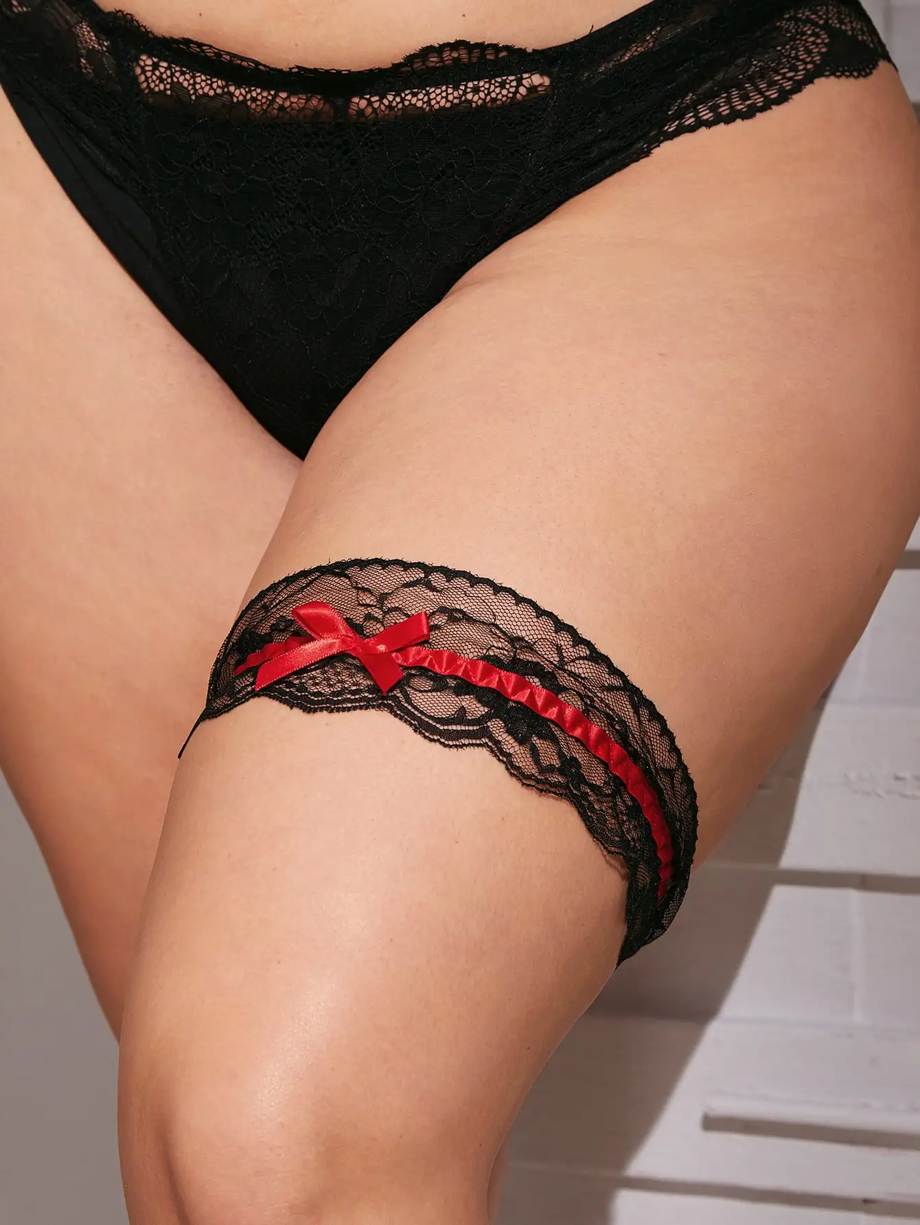Hot Sale Good Quality Women Spandex Sexy Fashion Lace Black Red Thigh Garters