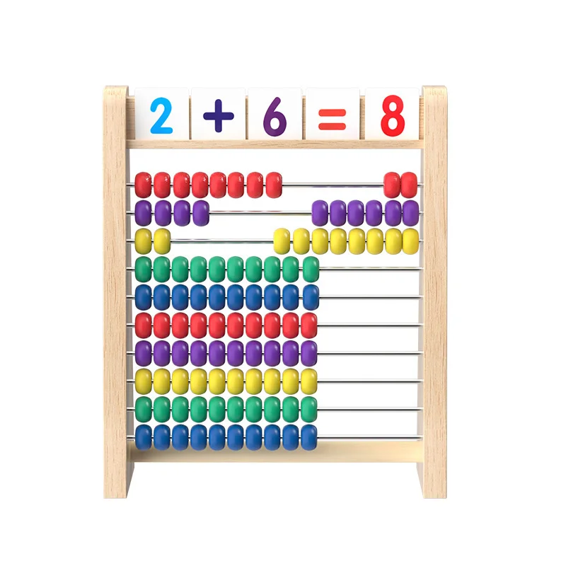 Wooden multifunctional ten level calculation rack abacus calculation rack