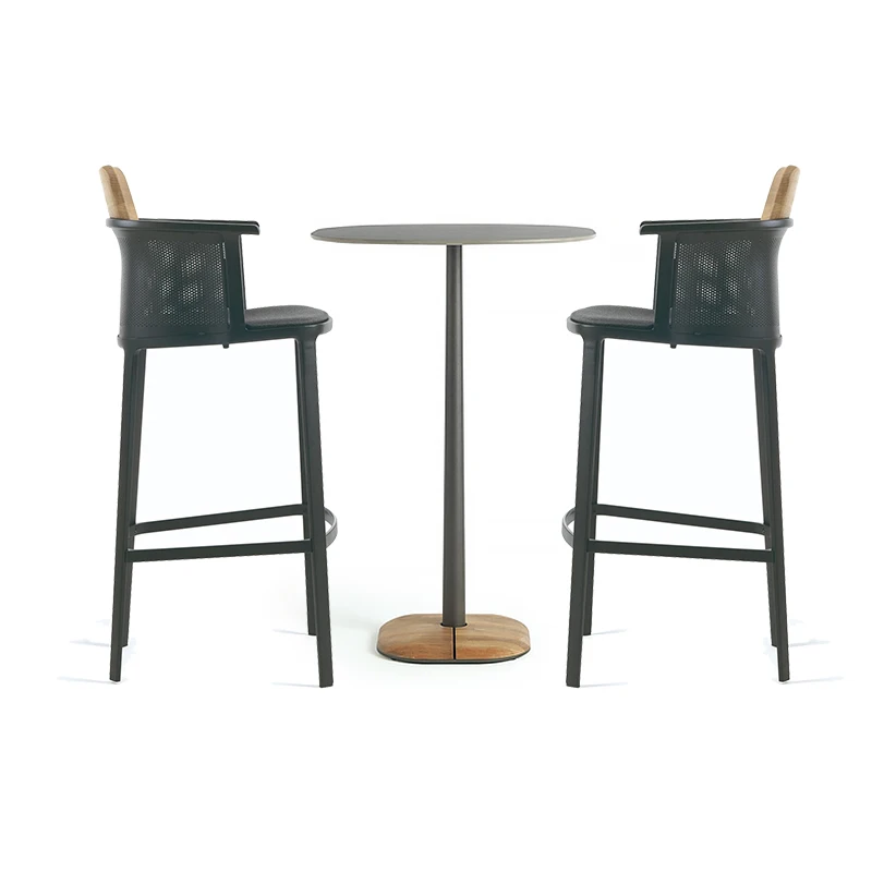 Factory Sales Garden Patio Chairs Armchair Hotel Dining Furniture Wood Rope Woven Chair