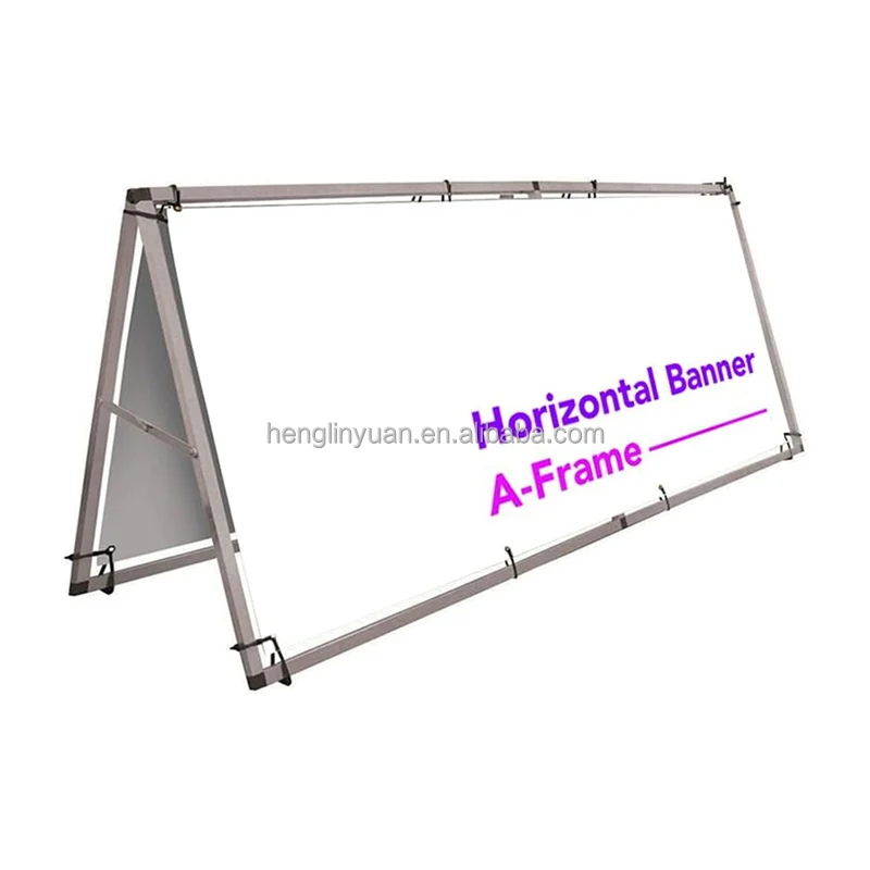 Custom Promotional A-Frame Banner Portable Horizontal Pop-Up Knitted Sport Event Banner for Outdoor Advertising