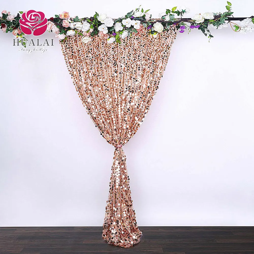 photography champagne large sequin fabric shimmer payette wall backdrop curtain drapes for party photo booth wedding church