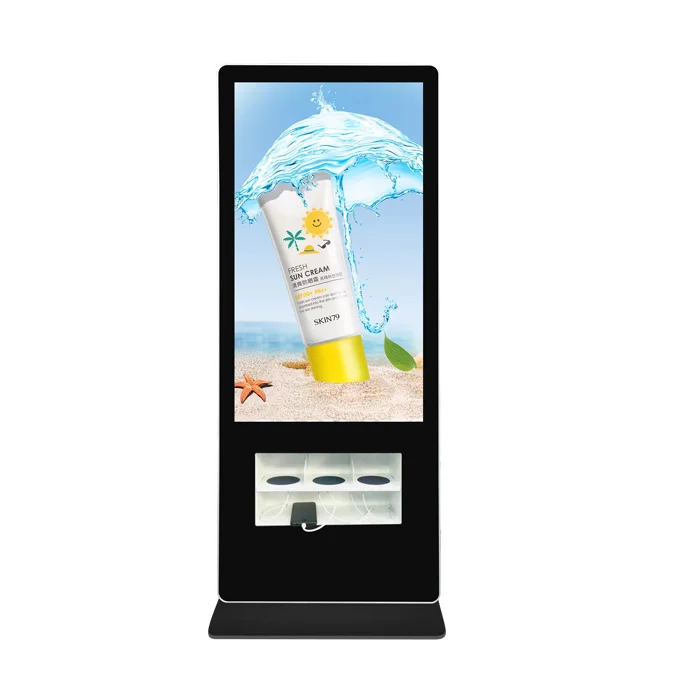 customized 43 Inch Mobile Phone Charging lcd digital signage advertising player with android system