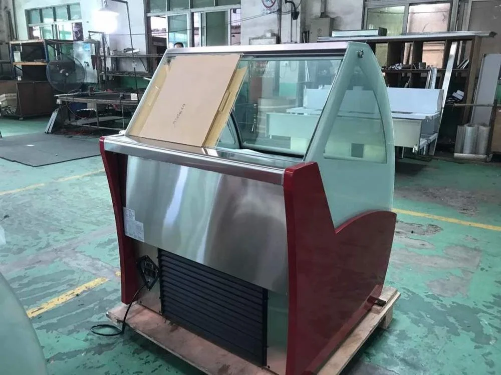 10 pans Commercial ice cream soft display refrigerator freezer