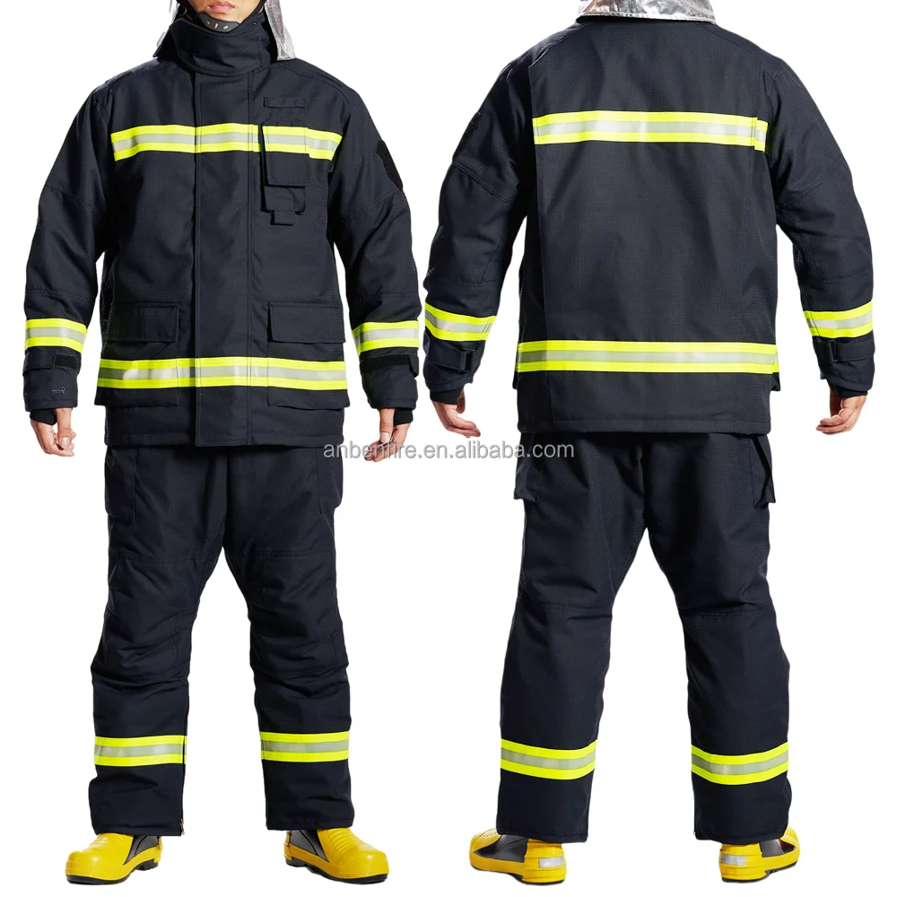 ANBEN FIRE All Size Stock 17 Style Professional Flame Retardant Aramid Firefighting Suit Rescue Working Firefighter Clothes