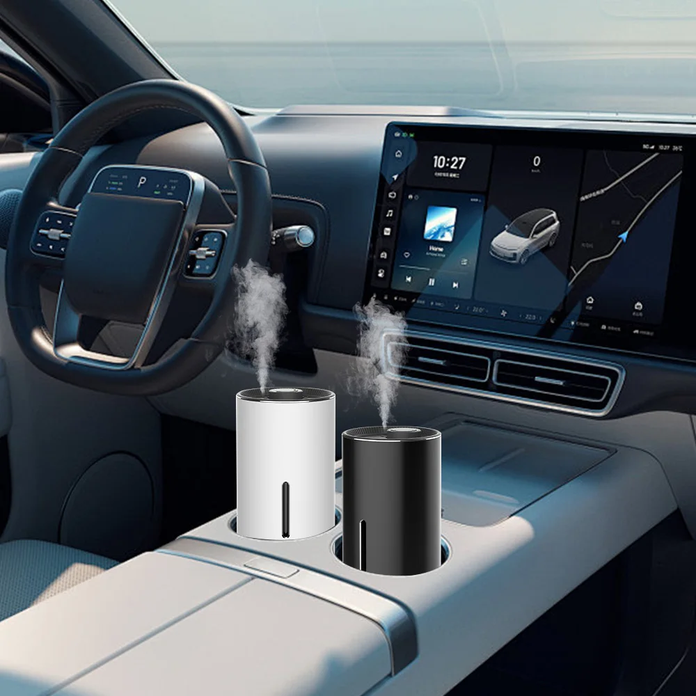 HYGEA Automatic Activation Waterless Portable Smart Ultrasonic Car Diffuser USB Car Air freshener Smell Aroma Difuser for Car