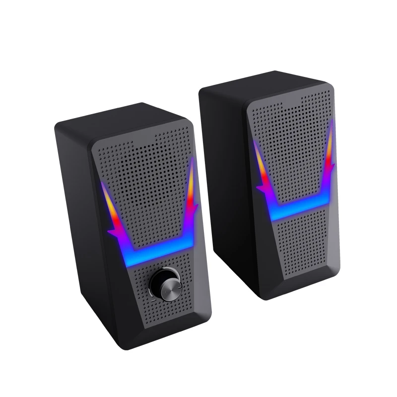 Small Portable 6W OEM Wired RGB Speaker PC Computer Gaming Gadgets Laptop USB Speaker Woofer