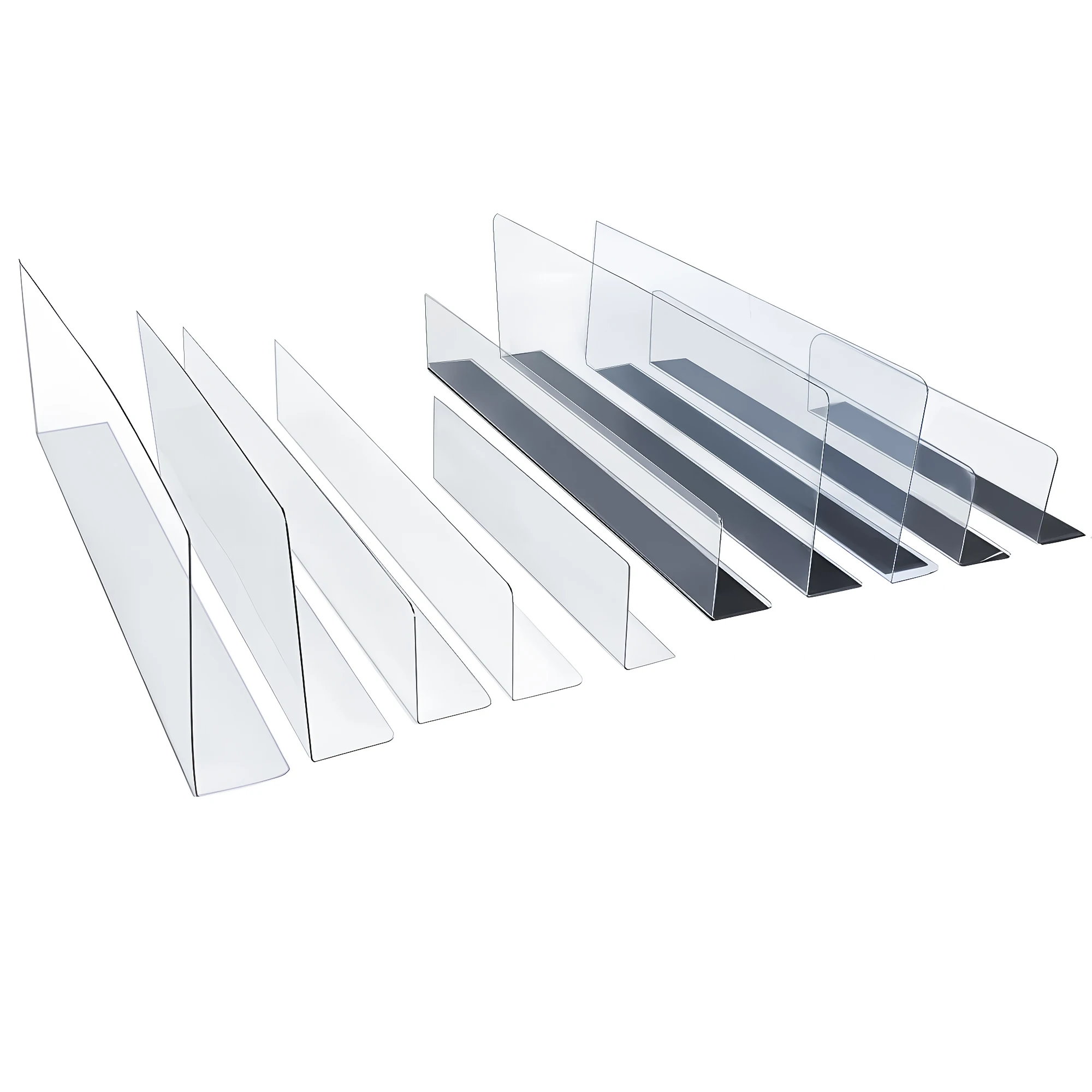 Free Sample Wholesale Clear PVC L Shape Office Divider Cubicles Workstation Supermarket Shelves Divider
