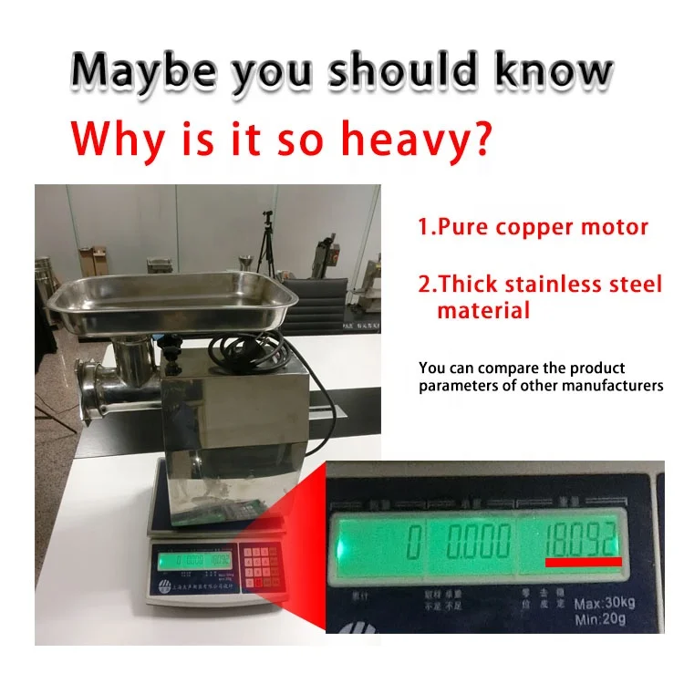 Factory Outlet Stainless Steel Commercial Electric Meat Grinder Meat Mincer Machine picadora de carne Moedor de carne