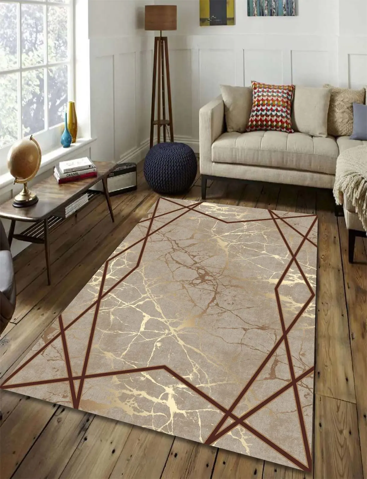 Блестящий мраморный коврик с эффектом современного серого черного цвета большой площади ковер 300*400 см